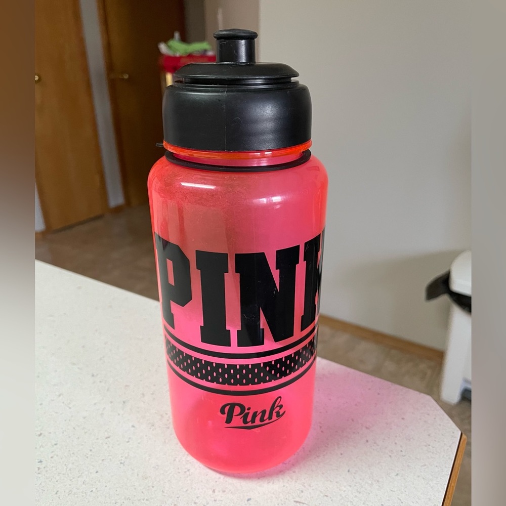 Pink Victoriaโs Secret jumbo water bottle